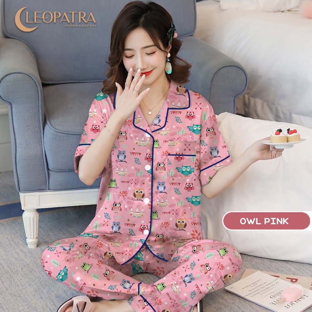 Cleopatra Piyama Remaja Dewasa Wanita Size XXL (Jumbo) Aneka Motif Baju Tidur Lengan Pendek Celana Panjang Murah