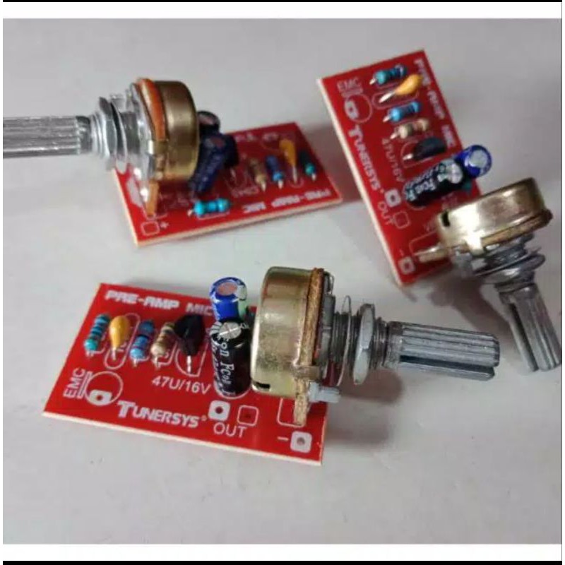 KIT PreAmp MIC 1 Transistor + potensio Towa Toa microphone
