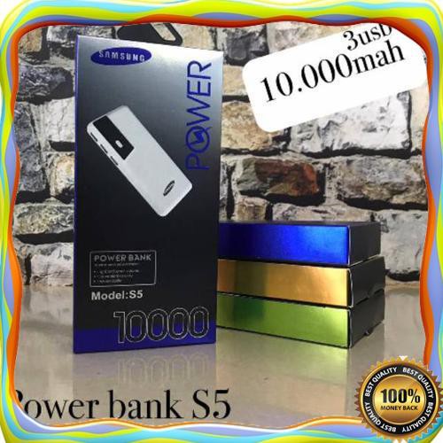 Charger Power Bank Original S5 10 000Mah 3Usb Samsung Oppo Xiaomi Vivo
