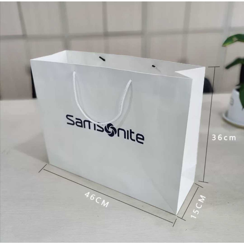 Samsonite Gift Bag Shopping Bag Tote Bag Packaging Bag Pure White