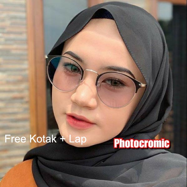 Kacamata Photocromic Korea / Anti Radiasi 2 In 1 Potokromik Photochromic Pria Wanita Fotocromic Potocromic