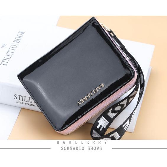 DOMPET WANITA KECIL BAELLERRY ORIGINAL HITAM WA426B5 BASOVA TALI PENDEK MINI KOREA IMPORT BATAM REMAJA PREMIUIM KARTU RESLETING SLOT UANG KOIN CEWEK MURAH