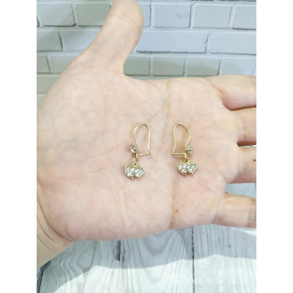 ANTING LOVE MATA GOLD PERAK ASLI S925 GLOBAL JEWELLERY CE069