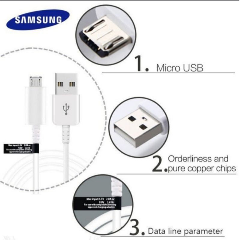 Kabel data samsung Fast Charging Original Micro Usb Cable