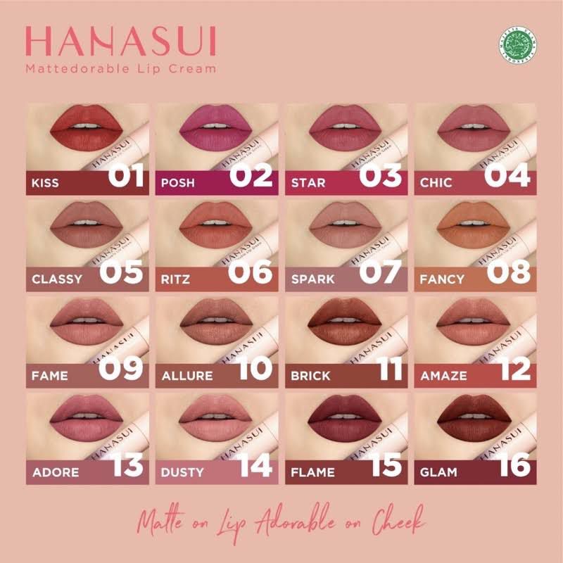 HANASUI Mattedorable LIPCREAM/ Lipcream matte/ Lipcream Hanasui