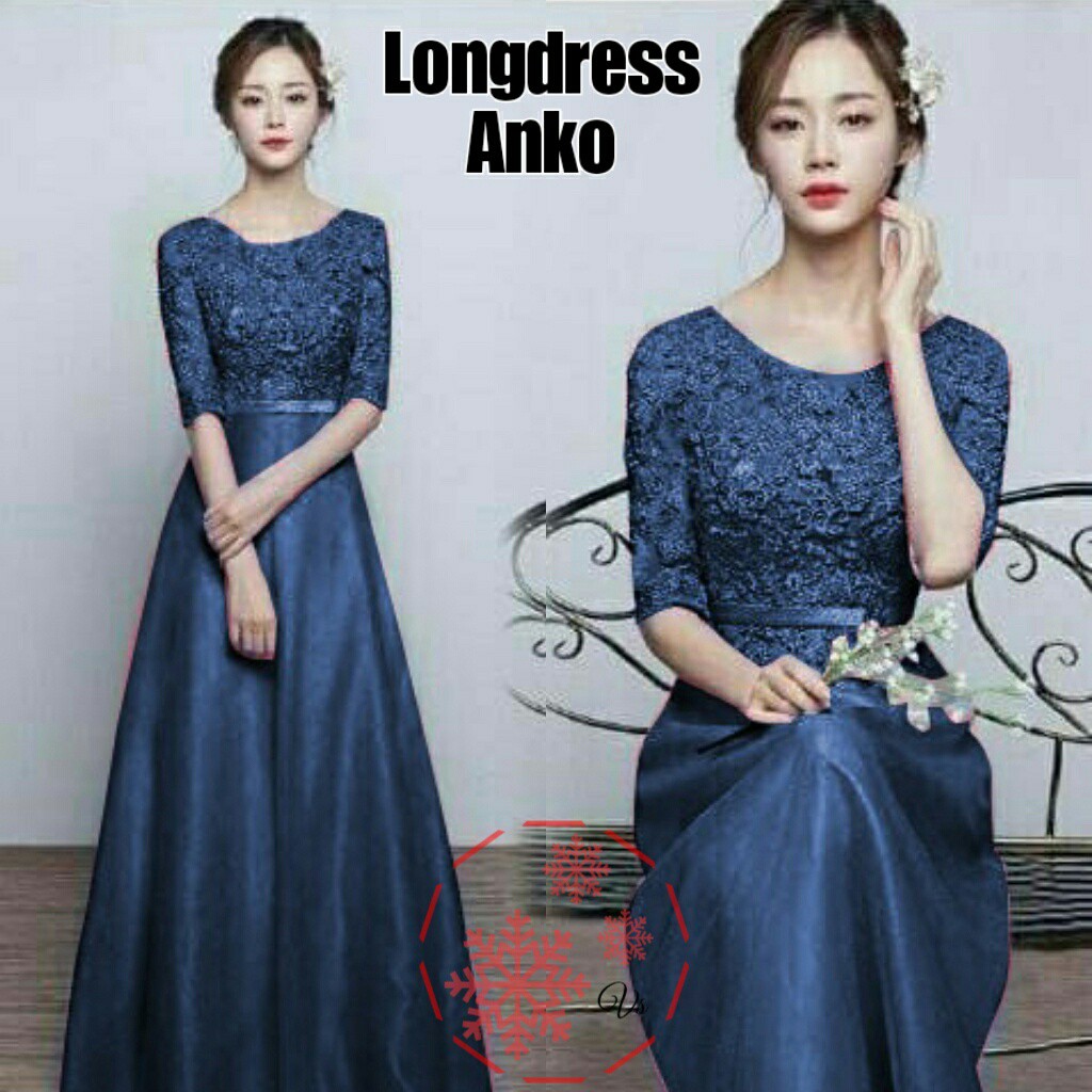 LONGDRESS PESTA ANKO  4ukuran/ PAKAIAN MEWAH WANITA FORMAL / PARTY / WEDING