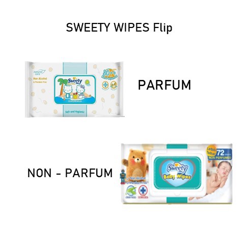 Sweety Baby Wipes Tissue Basah Parfume / Non Parfumed Non alkohol