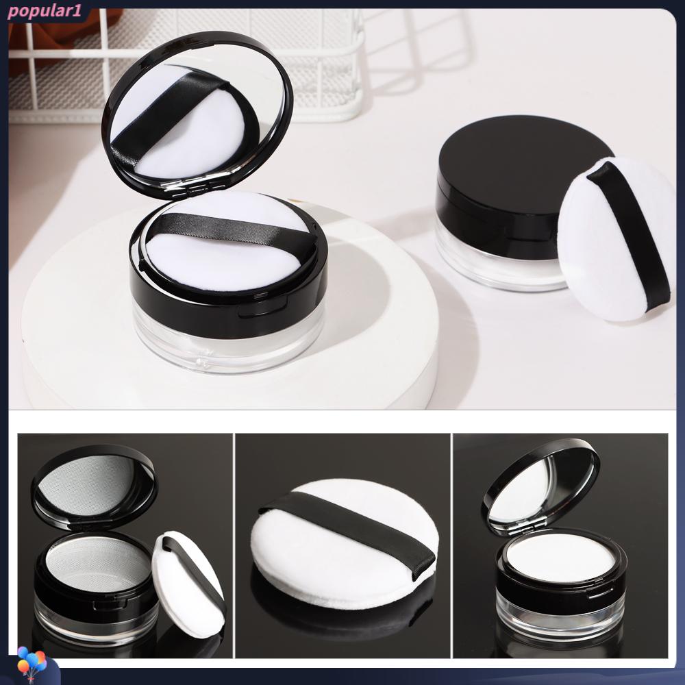 POPULAR 20g Portable Makeup Tools Touch Up Empty Case Loose Powder Box Takeout Grid Design Hot With Puff Mirror