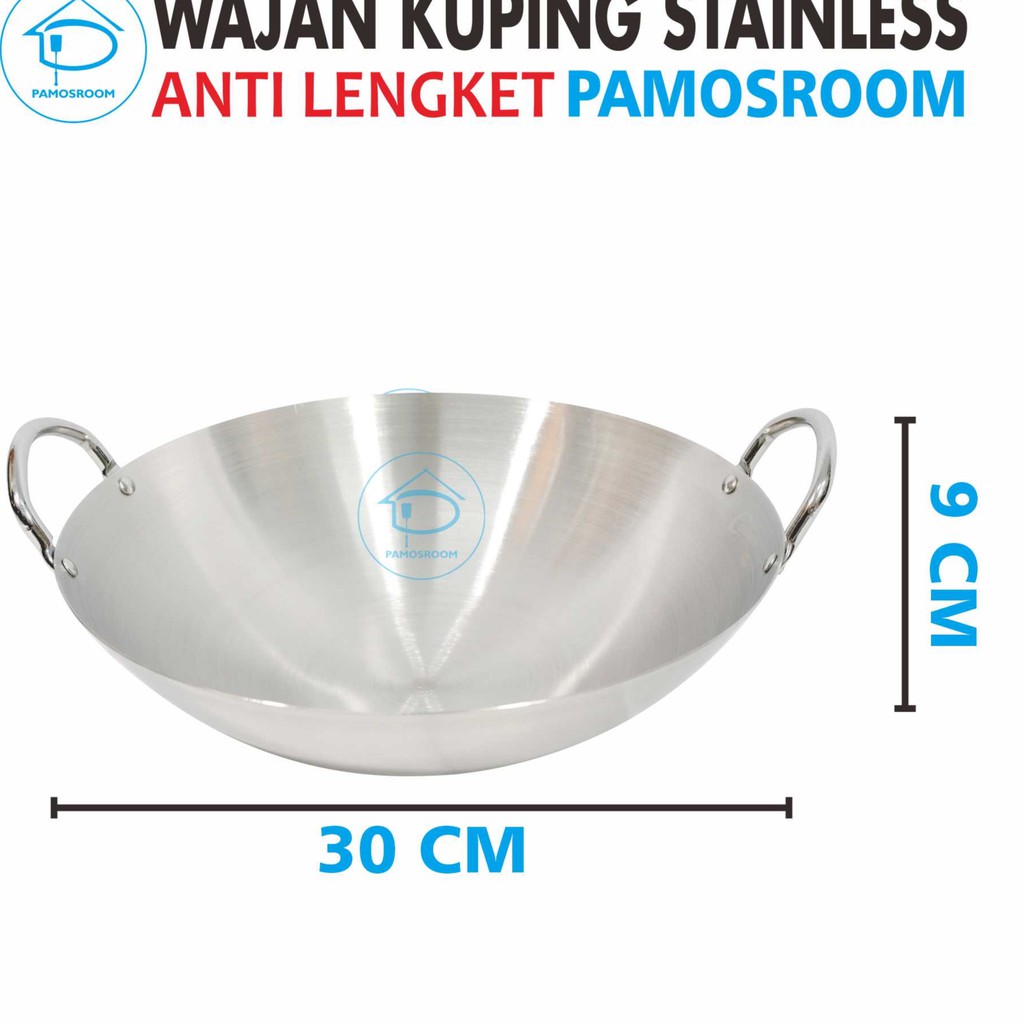 Calypso Wajan Atau Panci Stainless Steel Diameter 30 Cm