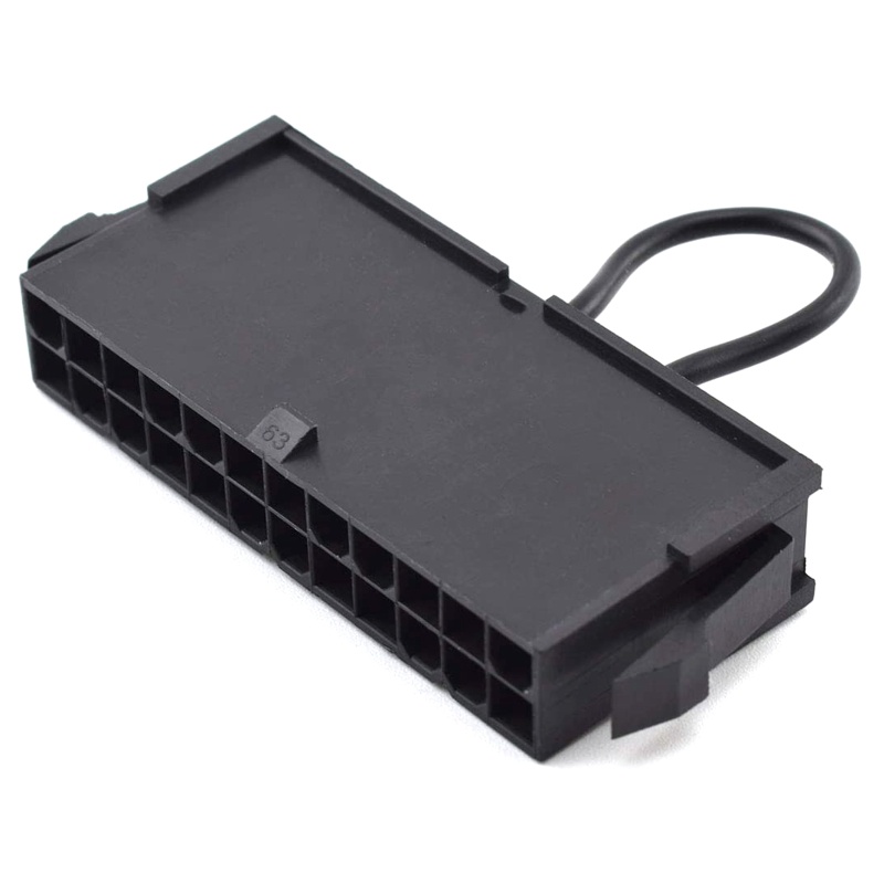 Btsg 24Pin ATX PC Power On/Off Saklar Jumper Bridge Adaptor 4.5x2.2cm/1.77x0.87in