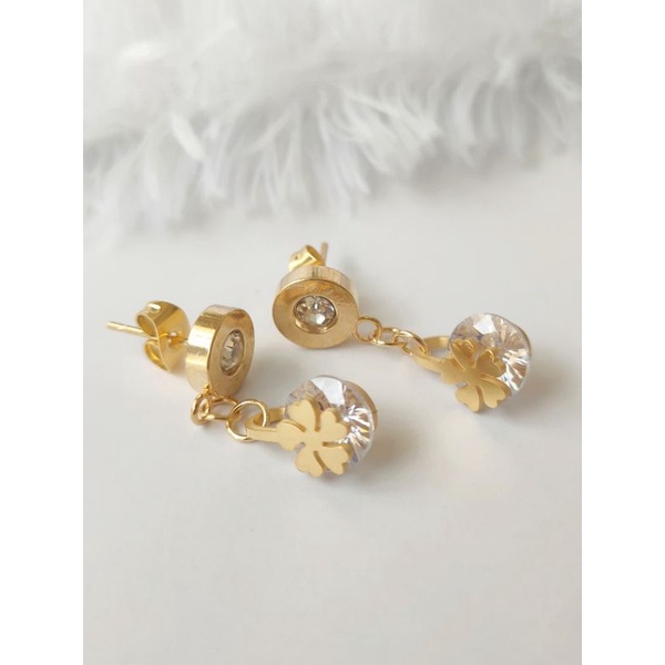 Anting Tusuk Jurai Panjang Wanita Anting Emas Motif