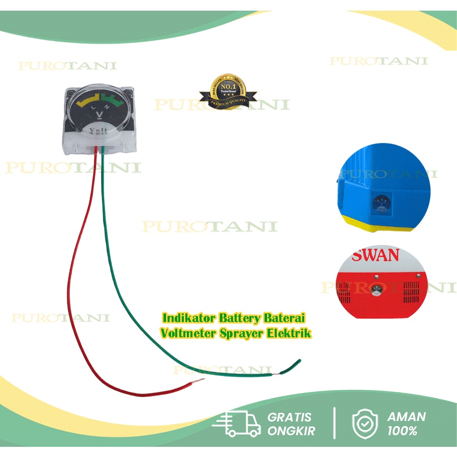 voltmetre analog listrik cas baterai voltmeter volt meter sprayer elektrik