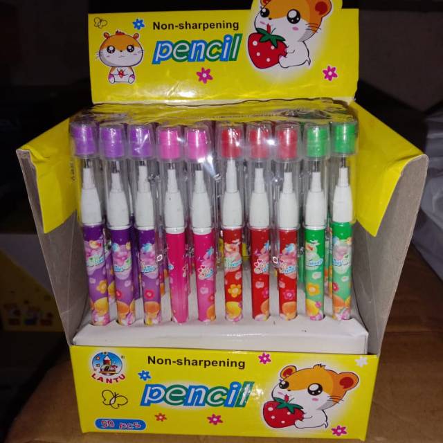 

Pensil bensia lantu sambung + stip gambar random isi 50 pcs