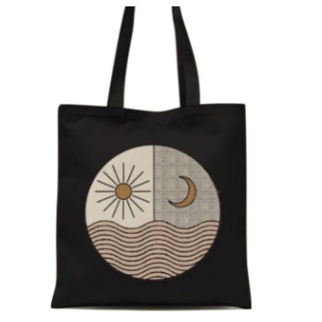 TOTE BAG  MOONLIGHT / TAS SEKOLAH TOTE BAG KAMPUS motif MOONLIGHT - Tas Totebag Wanita BISA COD ( BAYAR DI RUMAH )