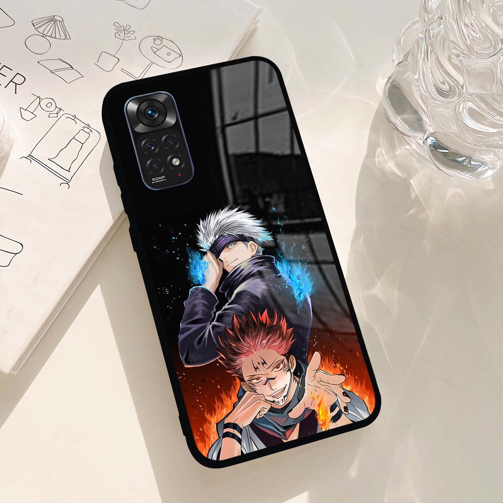 Case Glossy Kilau Redmi Note 11 | Casing Hp Xiaomi | Pelindung Smartphone | Motif Jujutsu Kaisen
