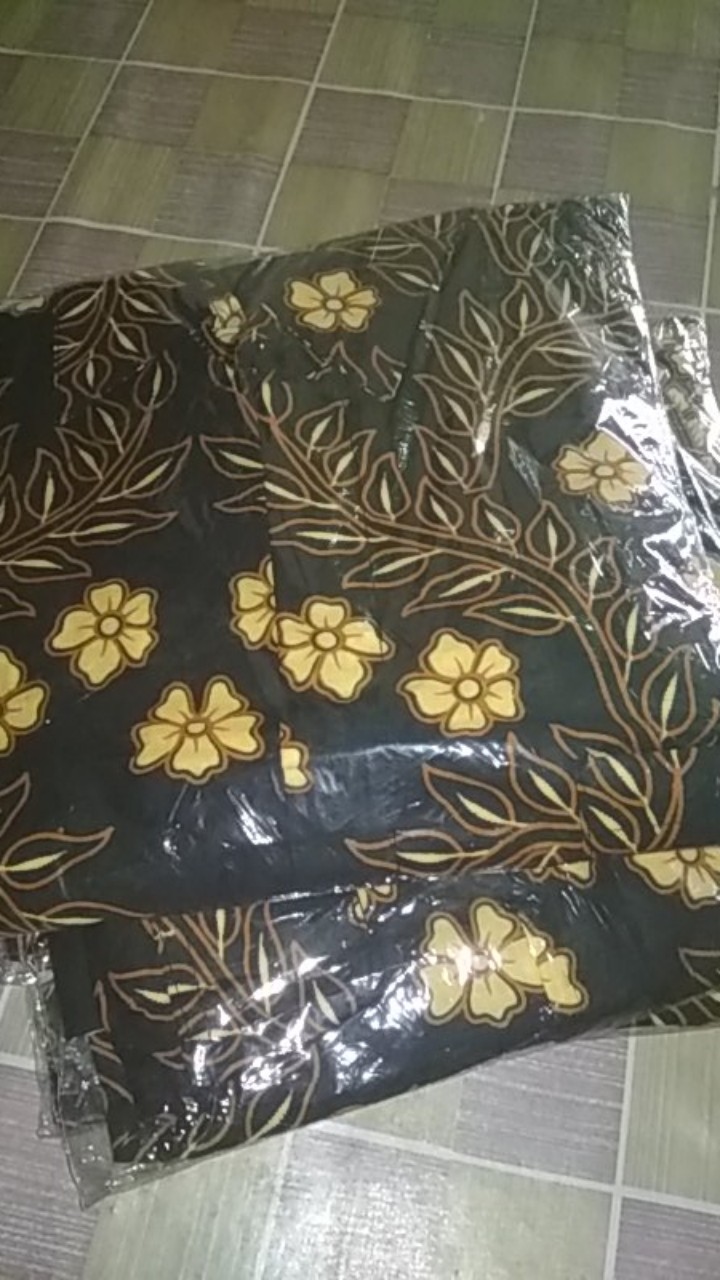 Batik Kalongan Hrb026 Kenongo Kemeja Hem Pendek Padi Pekalongan 04
