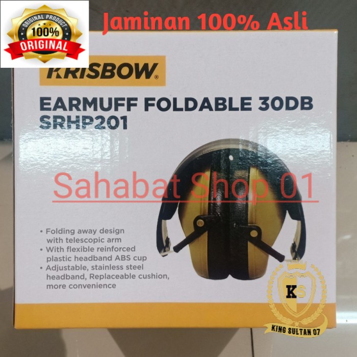 Krisbow earmuff Safety 30 Db Penutup Telinga Pelindung Anti Bising