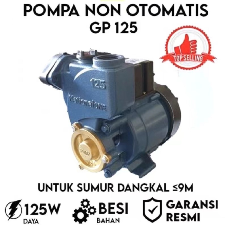 POMPA AIR NATIONAL ONE 125W 125 WATT POMPA AIR SUMUR DANGKAL NATIONAL TOP ONE GP 125