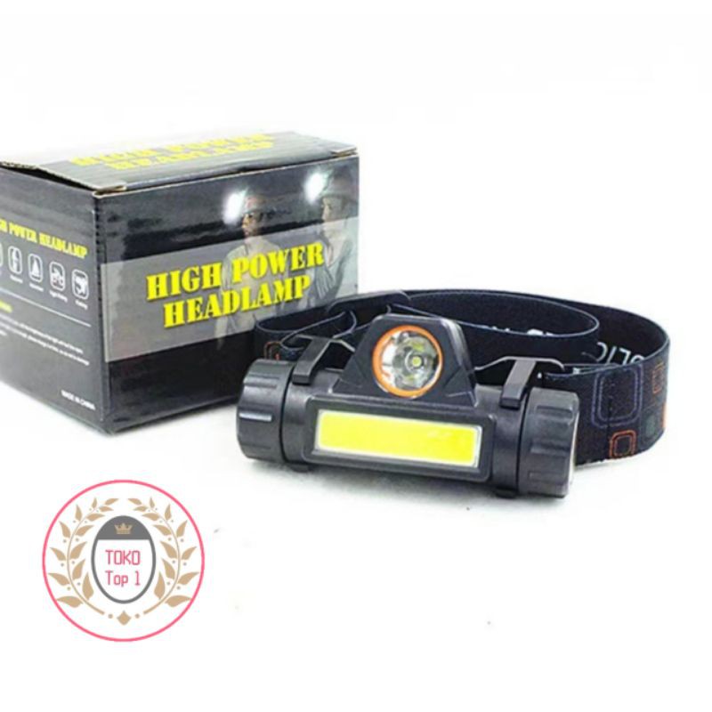 Senter Kepala LED Cas XPE Super Terang Murah Headlamp COB Senter Wajib Punya