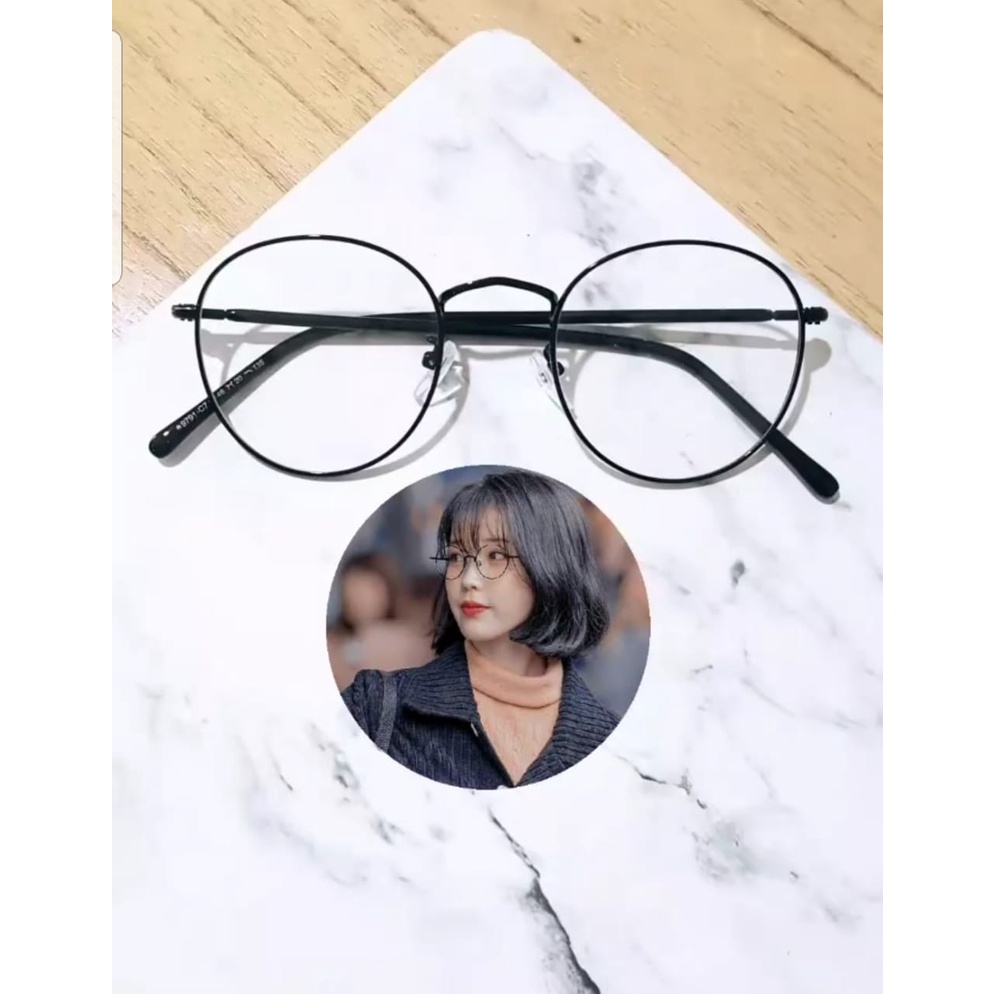 Kacamata korea frame bulat wanita pria Kacamata Fashion Korea