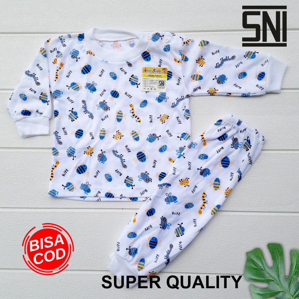 Setelan Baju Bayi Oblong Panjang/ Piyama Bayi Setelan Lengan Panjang DNW BABY