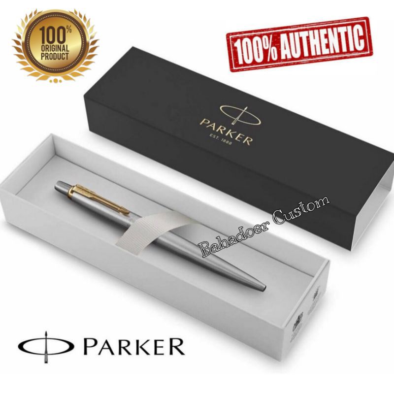 

PULPEN PARKER JOTTER ORIGINAL SILVER CHROME CLIP GOLD GRATIS CUSTOM GRAFIR NAMA ANDA