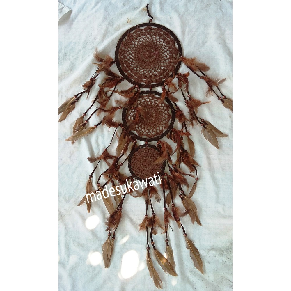 Dream Catcher Sulam Susun 3 Medium Asli Bali