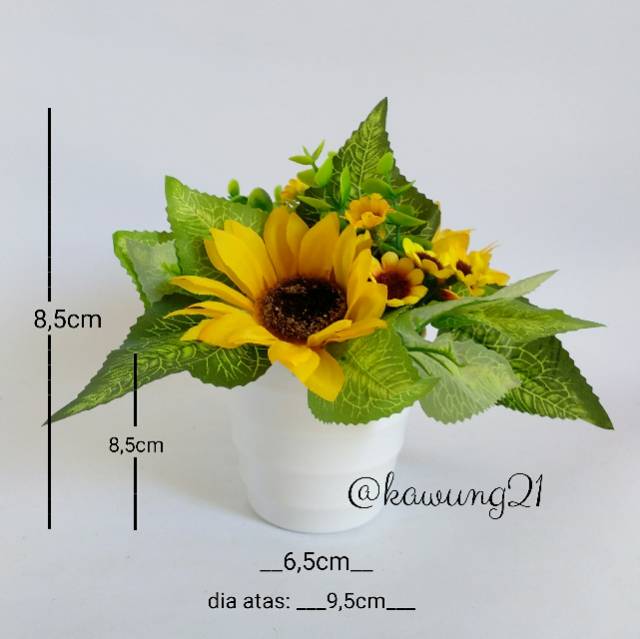 VB25 Rangkaian Bunga Matahari Tiruan Sunflower Artificial  Dekorasi Rumah