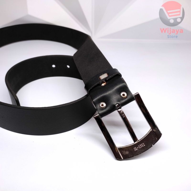 LEVI'S 501 Ikat Pinggang Kulit Asli Premium - Levis Since Original Sabuk Pria dengan Gesper Pendeng [D005]