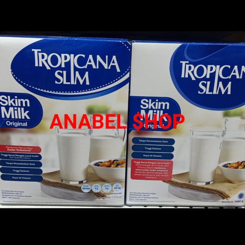 

Tropicana Slim Skim Milk Original Susu Tanpa Lemak Plain 1 Kg