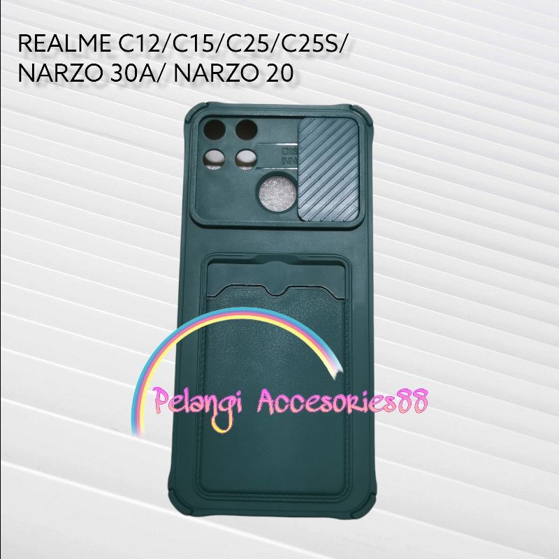 CASE REALME C12 / C25 / C25S / NARZO 30A / NARZO 20 CASE SOFTCASE SLEDING WARNA WARNI SLOT CARD