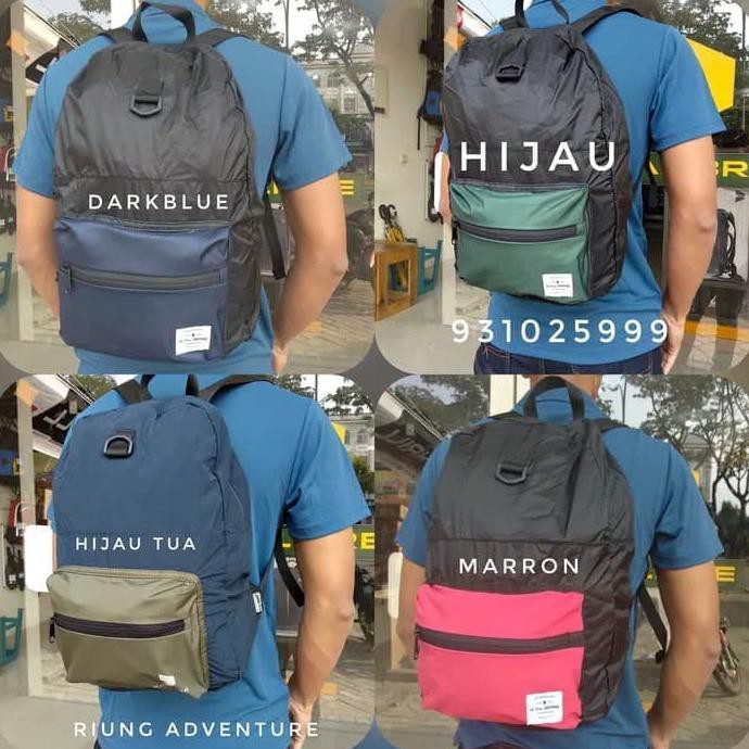 Harga Tas Lipat Kalibre 920416 Backpack Foldable Ori/Asli - Merah Kualitas Bagus