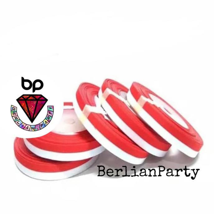 

Pita Satin Merah Putih Ukuran 0,5 Inch / Pita Merah Putih 1,25Cm