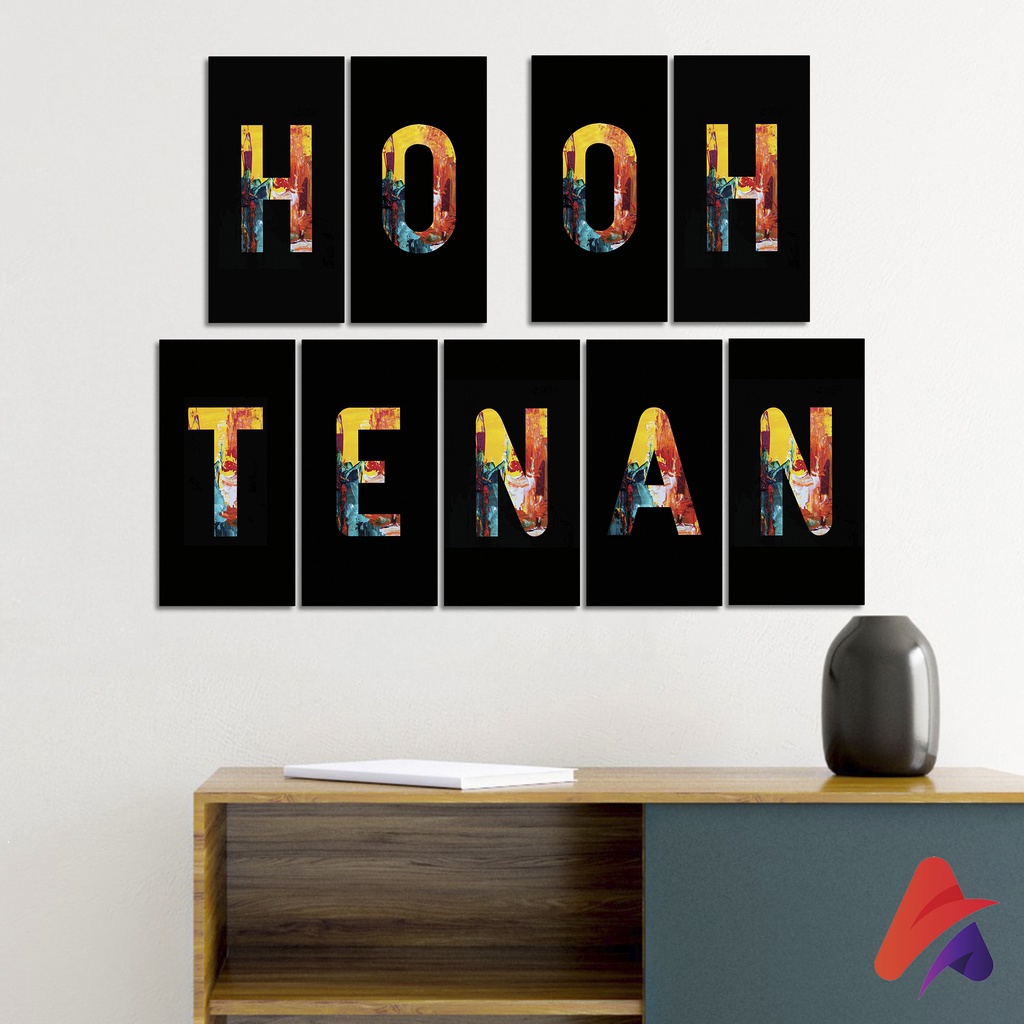 HIASAN DINDING NAMA ABJAD ALFABET SCRABEL (10x20) PAJANGAN KAYU POSTER NAMA KAYU HIASAN DINDING KAMAR