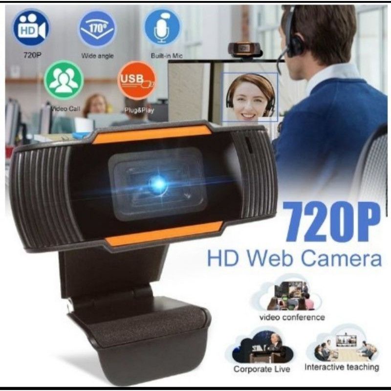 Kamera eksternal Camera external webcam laptop komputer notebook zoom google meet HD 720P ori bening