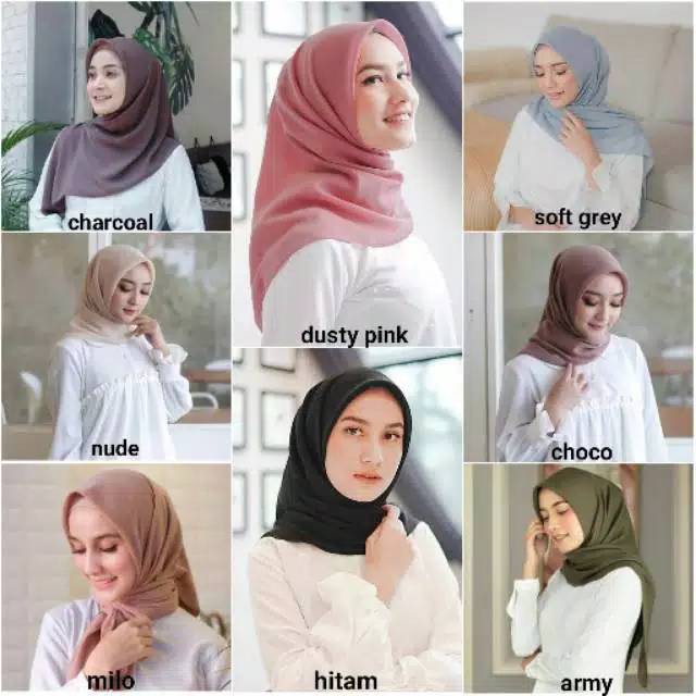 Bella Square Polycotton || Hijab Segiempat Bella Square