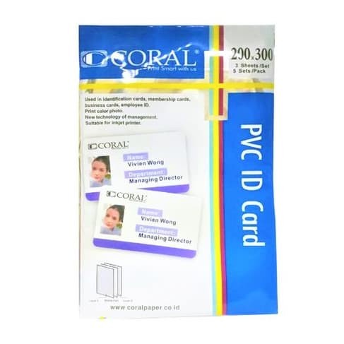 

CORAL PVC ID CARD PAPER INSTAN BAHAN KERTAS KARTU NAMA CORAL