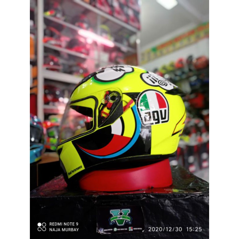 HELM AGV K3 SV SNI TOP ROSSI MISANO 2011 AGV K-3 46 ORIGINAL TERMURAH