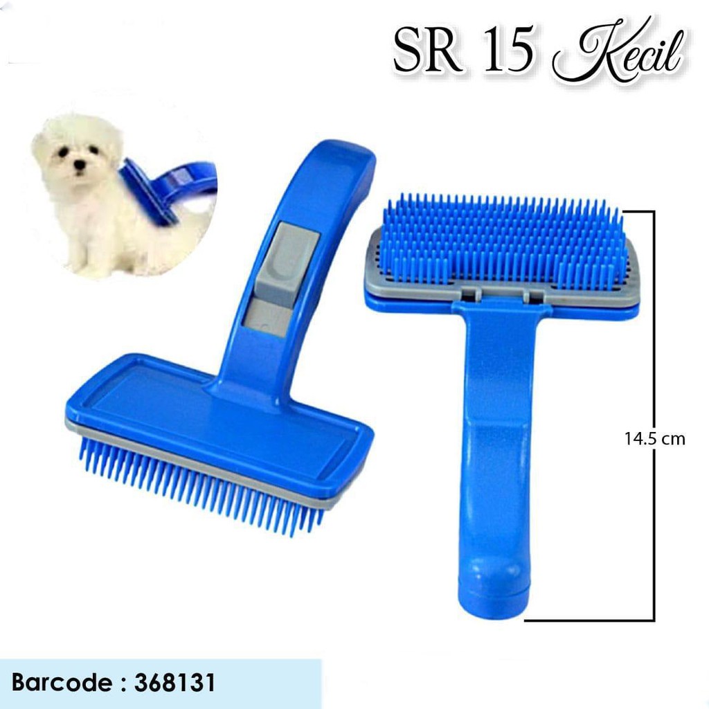 SR15 KECIL Sisir Sikat Bulu Kucing anjing Plastik Size SMALL Dog - Cat