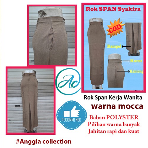 rok span ukuran XL dan XXL-rok kerja-rok span syakira-rok polyester-rok kerja modis-rok terbaru