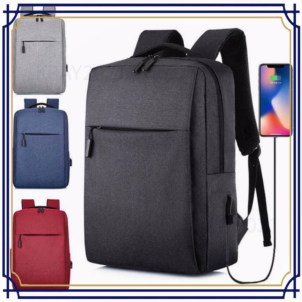 Tas Laptop Backpack Anti Maling with USB Charger Port BG522