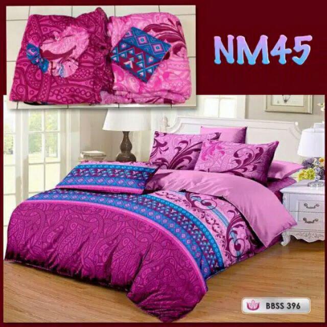Promo Murah Bedcover Set King Uk 180 X 200 | Motif Bunga | Murah Natasha Bedcover