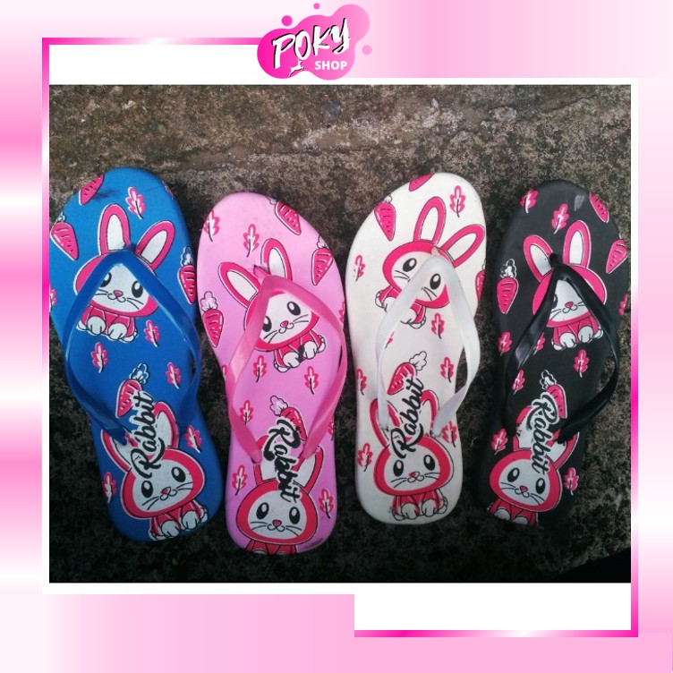 [LOKAL] POKY - SANDAL RABBIT SENDAL KELINCI SANDAL WANITA MOTIF RABBIT MORYMONY