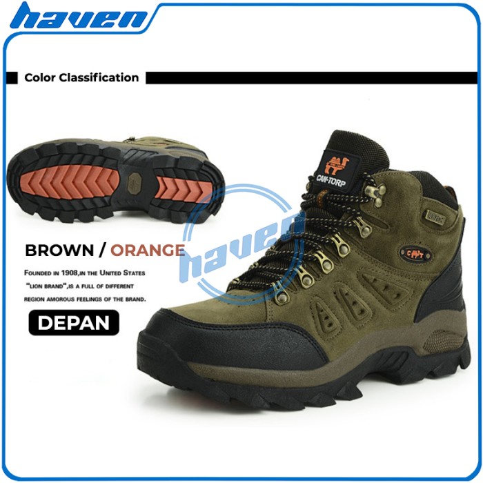 Sepatu Hiking Pria Wanita Sepatu Gunung Sepatu Outdoor Waterproof Tall