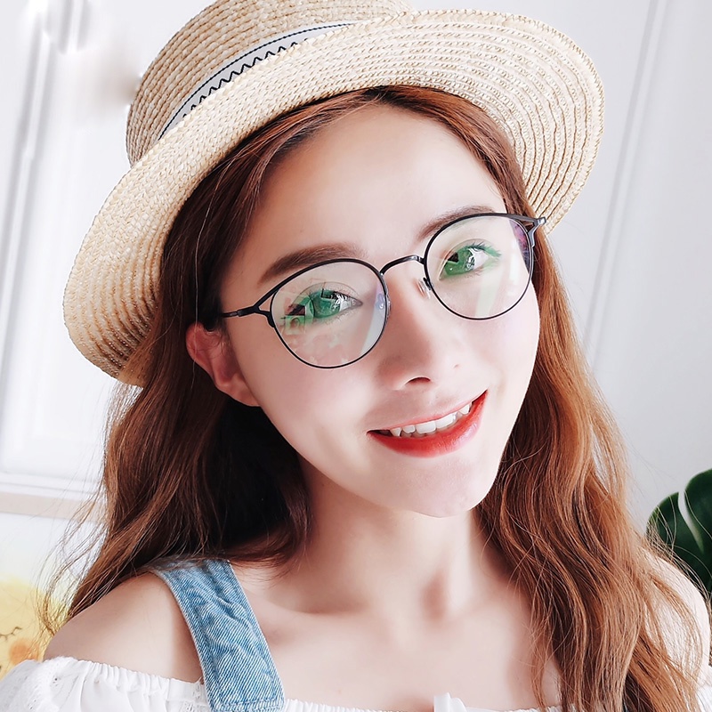 Photochrmic Anti Radiasi Eyeglasses Cat Eye Frame Women Men