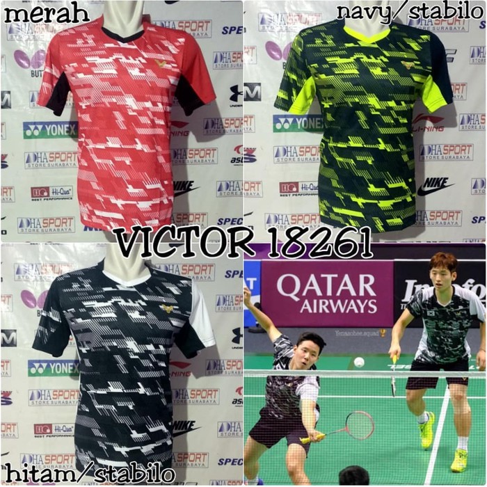 BAJU BADMINTON VICTOR 18261 IMPORT BAJU VICTOR TIMNAS KOREA GRADE ORI