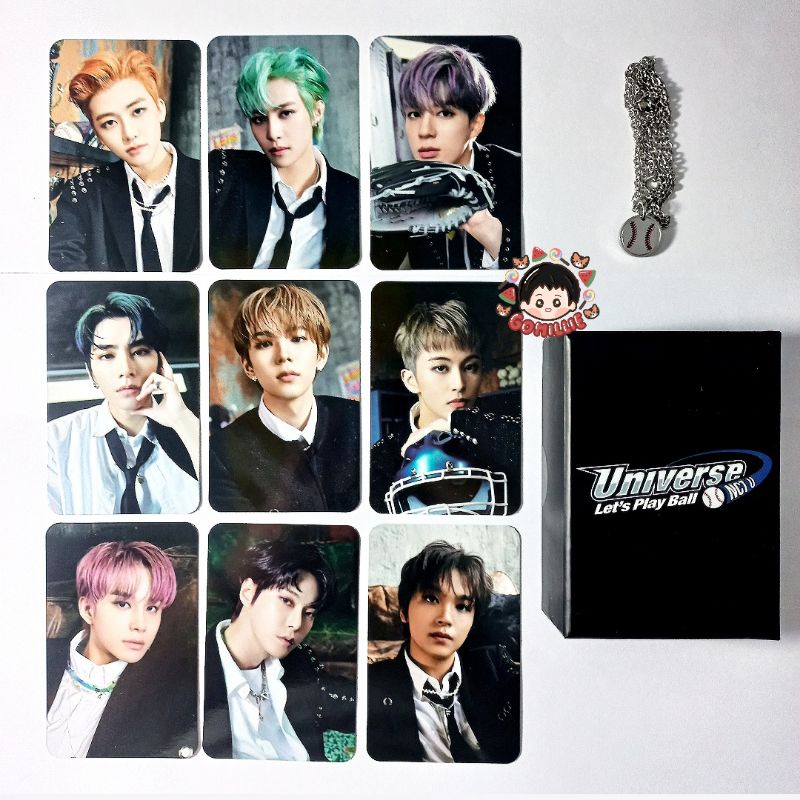 READY STOCK Sharing Pendant Necklace NCT U Universe Lets Play Ball Photocard Konsep Jaemin Jeno Yang