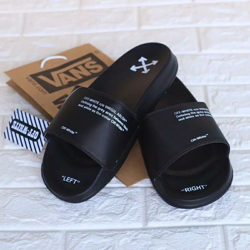 white slip on slides