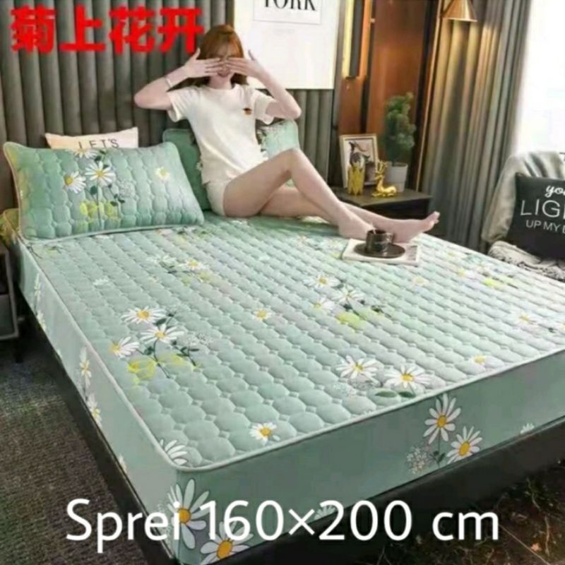Sprei Sultan Waterproof anti ompol anti tahan air size 160×200 120×200 Seprei Adem full Karet-Wterprof- tosca