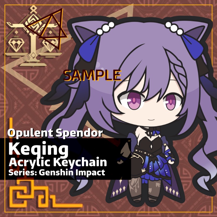 Keychain Genshin Impact Keqing Opulent Spendor
 | KyraMerch Anime Fanmerch Dealer